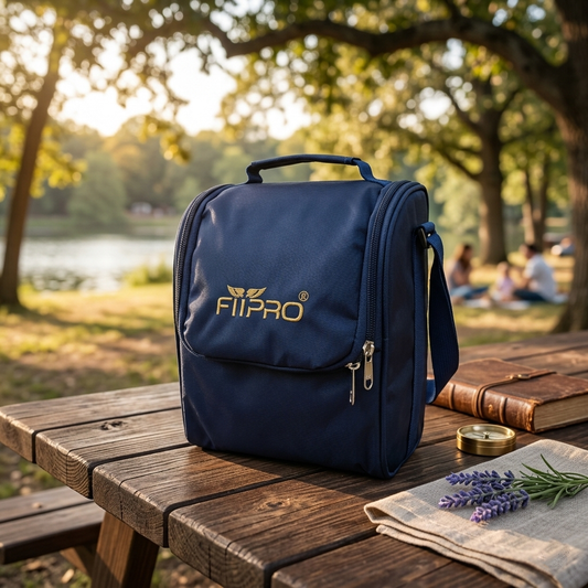 FITPRO Stainless Steel Lunch Box Set with Insulated Bag & Water Bottle |