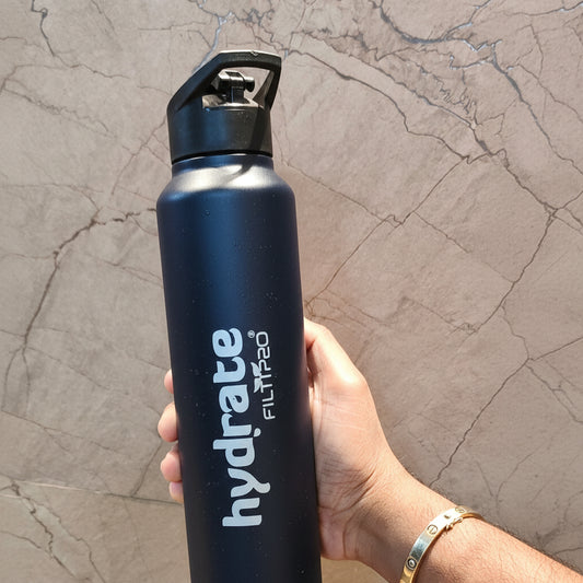 Classic Hydrate 1000ml Stainless Steel Water Bottle - Flip Top Cap