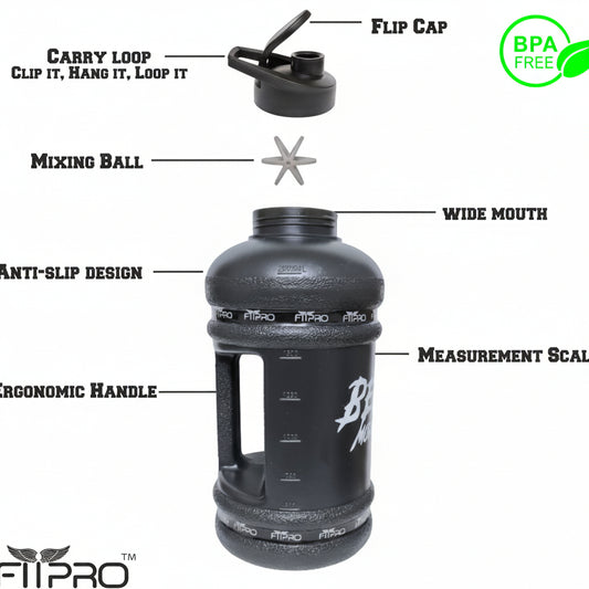 Hydra Beast Mode On 2.2L Gallon Water Bottle