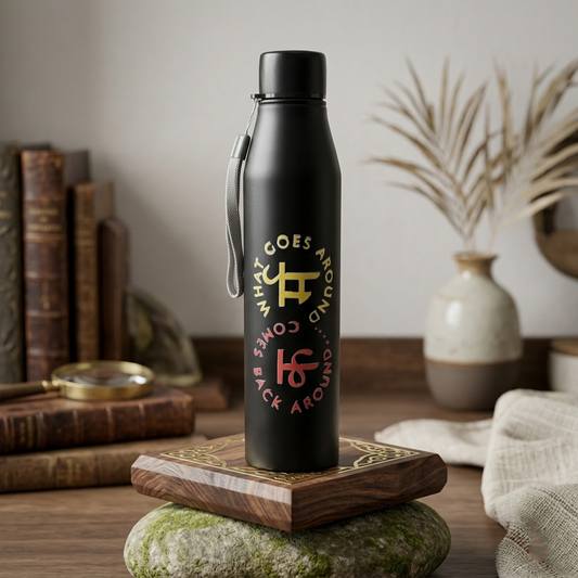 Slimmy 900ml Stainless Steel Black Bottle Karma