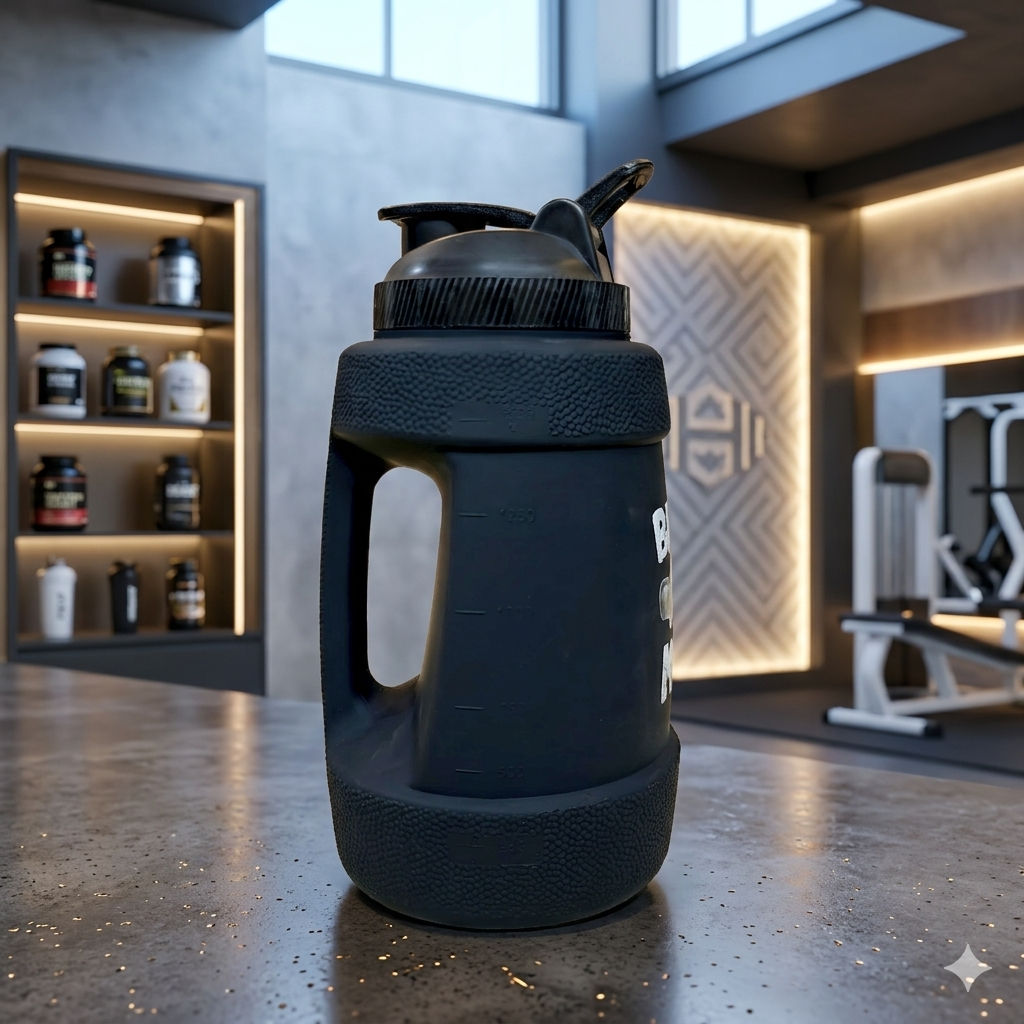 Revive 1.5L Black Premium Gym Gallon bottle