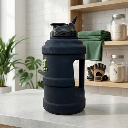 Prism 2.5L Black Gym Premium Gallon Water Bottle