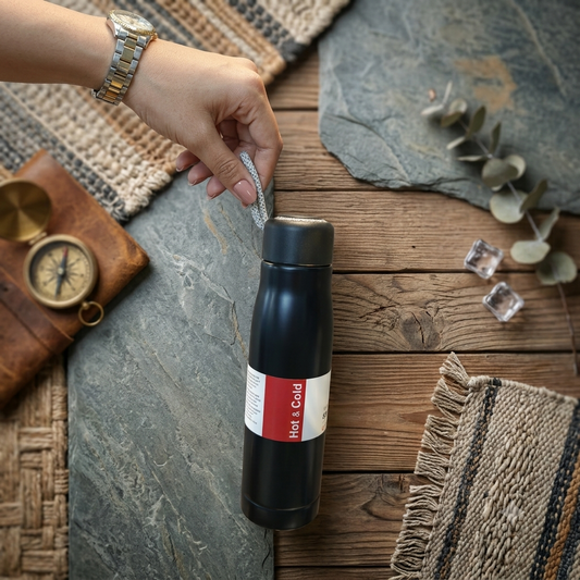 Premium 510ml Stainless Steel Insulated Cola Bottle with Carry Strap