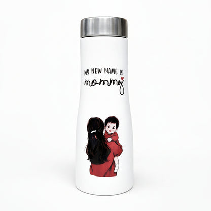 Flora Steel Bottle with “Mommy” Printed Design for Personal Use