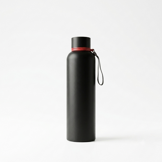 1 Litre Stainless Steel Insulated Water Bottle with Carry Strap