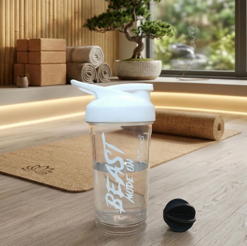 Agni 500ml Shaker Bottle – Beast Mode On Printed Durable Plastic Mixing Bottle for Gym & Supplements