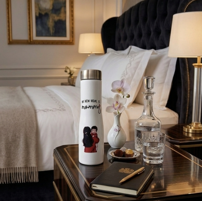 Flora Steel Bottle with “Mommy” Printed Design for Personal Use