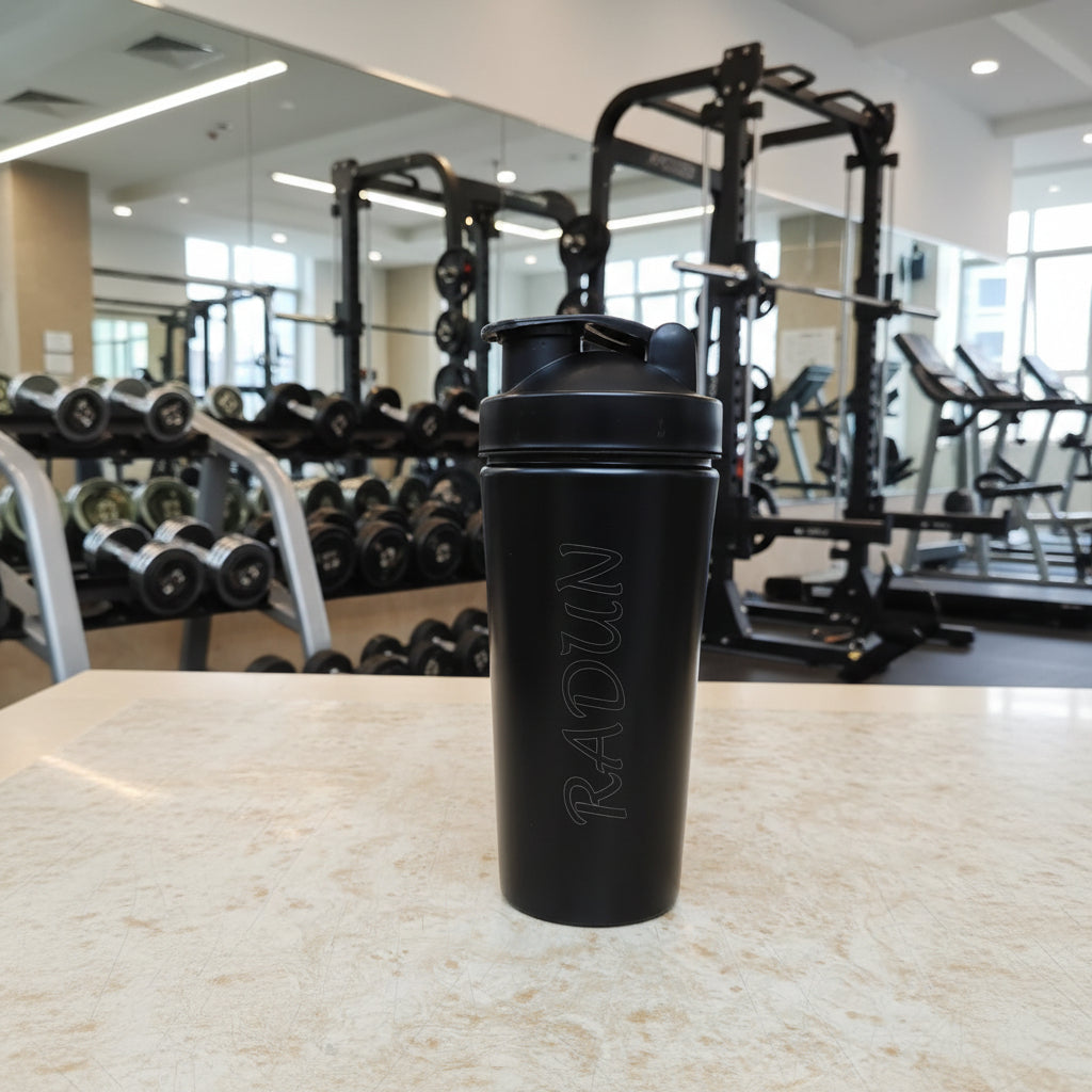 Premium Stainless Steel Gym Shaker Bottle with Leakproof Lid | Protein Mixer & Fitness Shaker for Gym, Workout & Sports