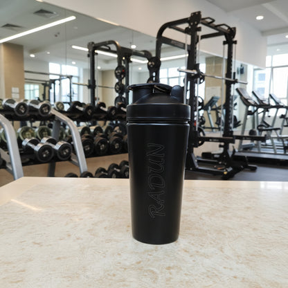 Premium Stainless Steel Gym Shaker Bottle with Leakproof Lid | Protein Mixer & Fitness Shaker for Gym, Workout & Sports