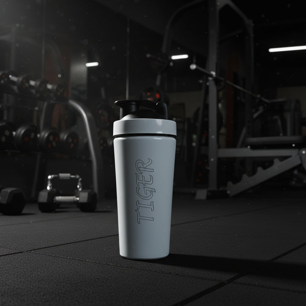 Premium Stainless Steel Gym Shaker Bottle with Leakproof Lid | Protein Mixer & Fitness Shaker for Gym, Workout & Sports