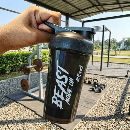 Agni 500ml Shaker Bottle – Beast Mode On Printed Durable Plastic Mixing Bottle for Gym & Supplements