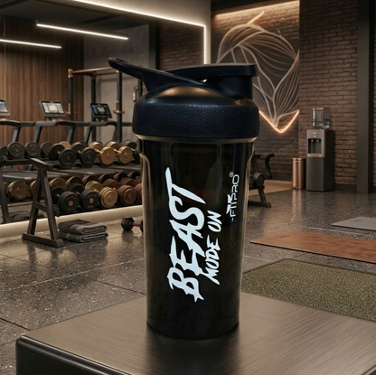 Agni 500ml Shaker Bottle – Beast Mode On Printed Durable Plastic Mixing Bottle for Gym & Supplements