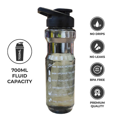 Aqua 750ml Shaker Bottle with Flip Top Cap, Mixing Ball