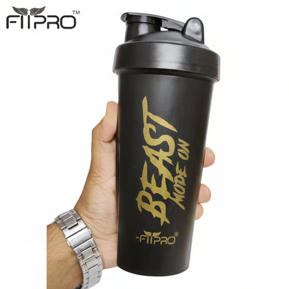Basic Beast Mode On Shaker 700ml Black – Gym Protein Shaker Bottle
