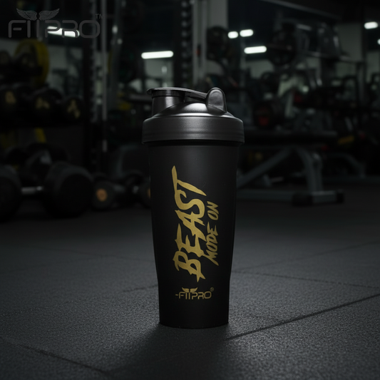 Basic Beast Mode On Shaker 700ml Black – Gym Protein Shaker Bottle