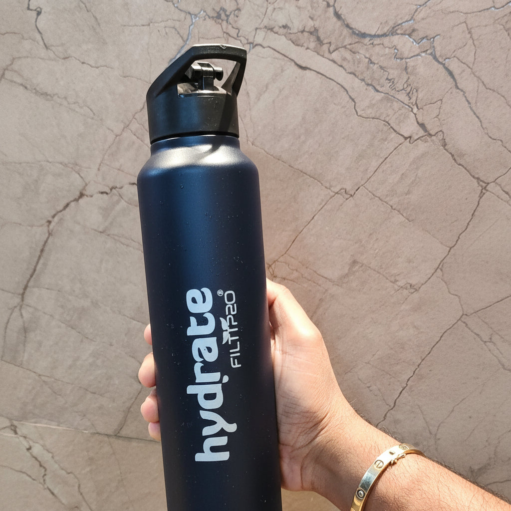Classic Hydrate 1000ml Stainless Steel Water Bottle - Flip Top Cap