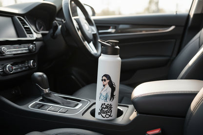 Classic 1L “Boss Lady” Flip-Top Water Bottle – Premium Designer Bottle for Office, Gym & Travel