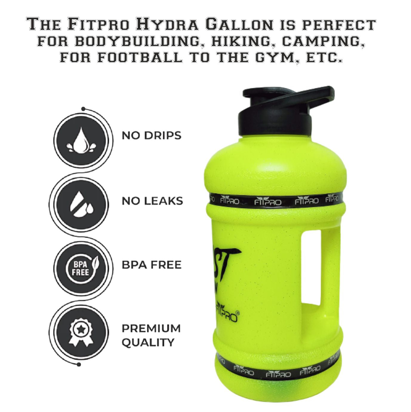 Hydra Beast Mode On 2.2L Gallon Water Bottle