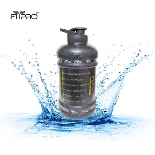 Hydra 2.2L Gym Gallon Bottle – BPA-Free, Leak-Proof Black Water Bottle