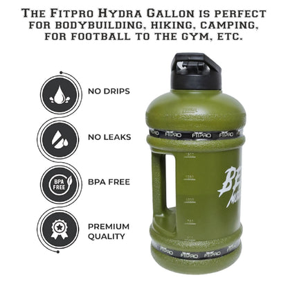 Hydra Beast Mode On 2.2L Gallon Water Bottle