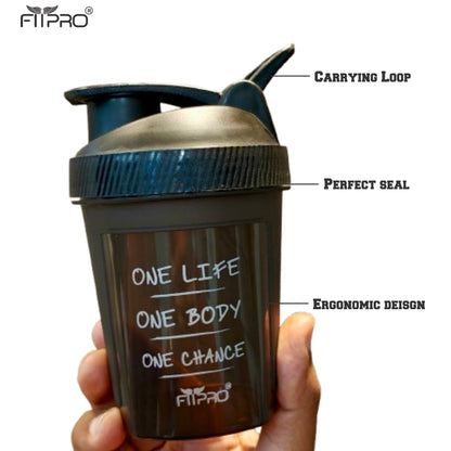 Mini Fuel Bottle 300ml – Compact Gym Protein Shaker with Mixing Ball