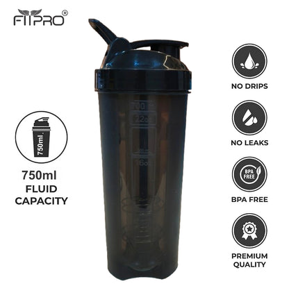 Phantom Shaker Bottle 700ml – Gym Protein Shaker with Mixing Stick & Steel Ball