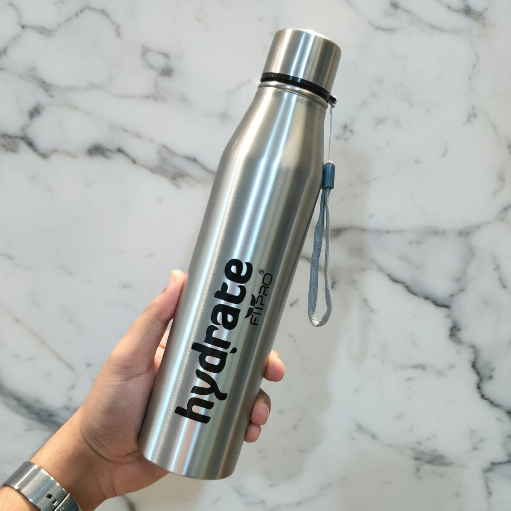 Slimmy Hydrate 900ml Stainless Steel Water Bottle for Office, Travel & Daily Use