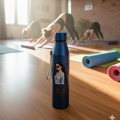 Slimmy 900ml Steel “Boss Lady” Water Bottle  – Premium Designer Personal Use Bottle with Screw Cap