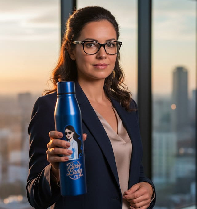 Slimmy 900ml Steel “Boss Lady” Water Bottle  – Premium Designer Personal Use Bottle with Screw Cap