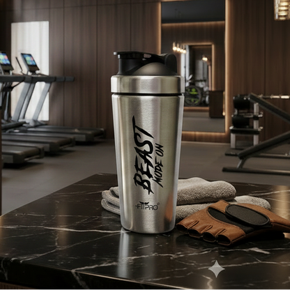 Stainless Steel Shaker Bottle 750ml FITPRO Beast Mode