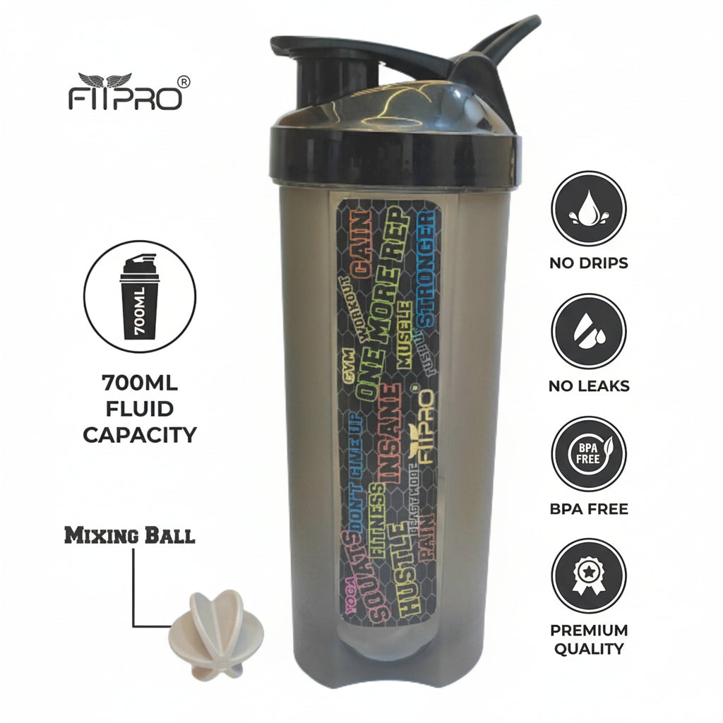Typhoon Shaker Bottle 750ml – BPA-Free Gym Protein Shaker with Mixing Ball